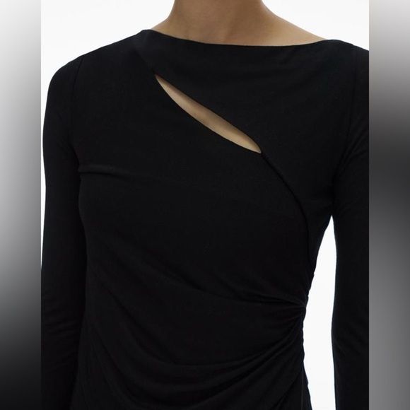 Helmut Lang Scala Asymmetrical Top - Basalt Black Sz XS NWT - Picture 4 of 12